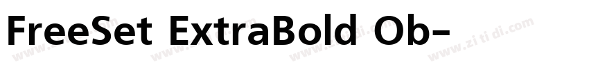 FreeSet ExtraBold Ob字体转换